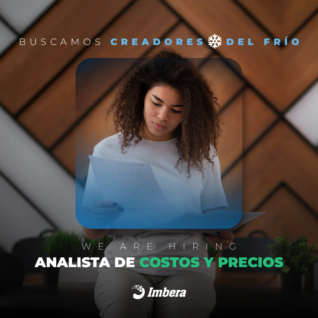 Oferta laboral Imbera Colombia Analista de costos y precios