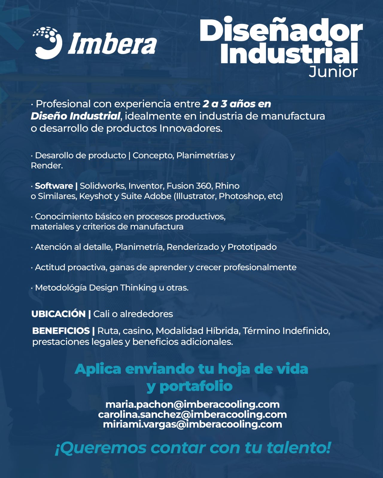 Oferta laboral diseñador industrial